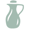 A green decanter that would hold oils.