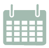 A green, blank hanging calendar