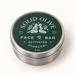 Activated Charcoal Face Bar 2 oz aluminum travel tin