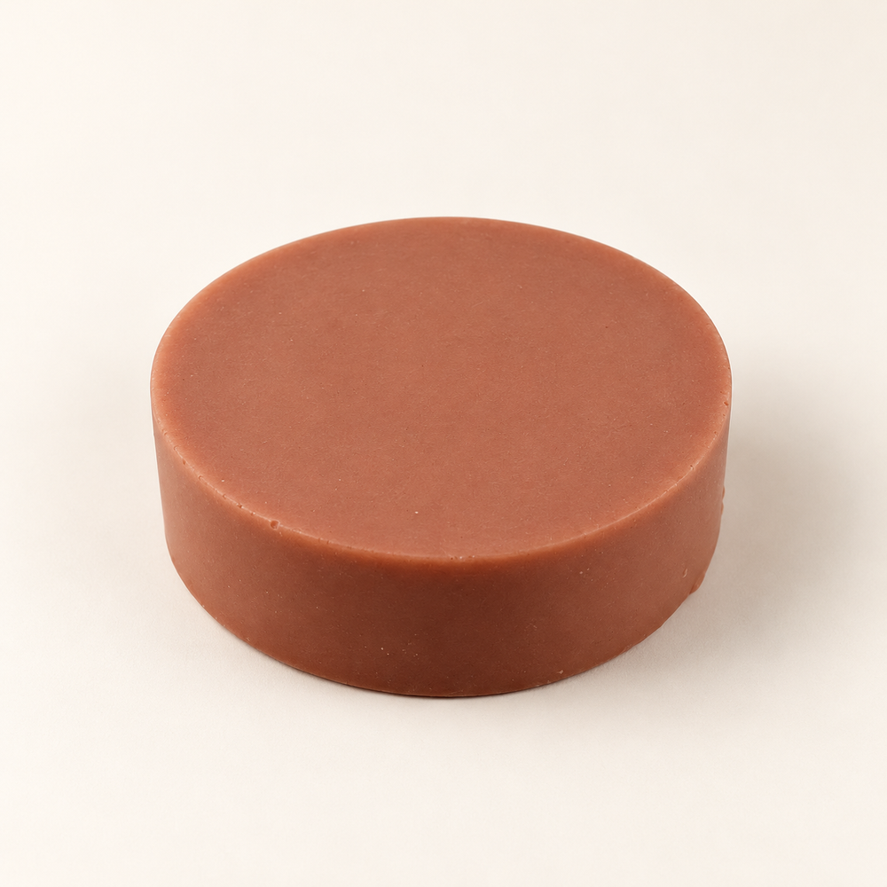 Rose Clay Face Bar, 4 oz, in its aluminum tin with labeled lid
